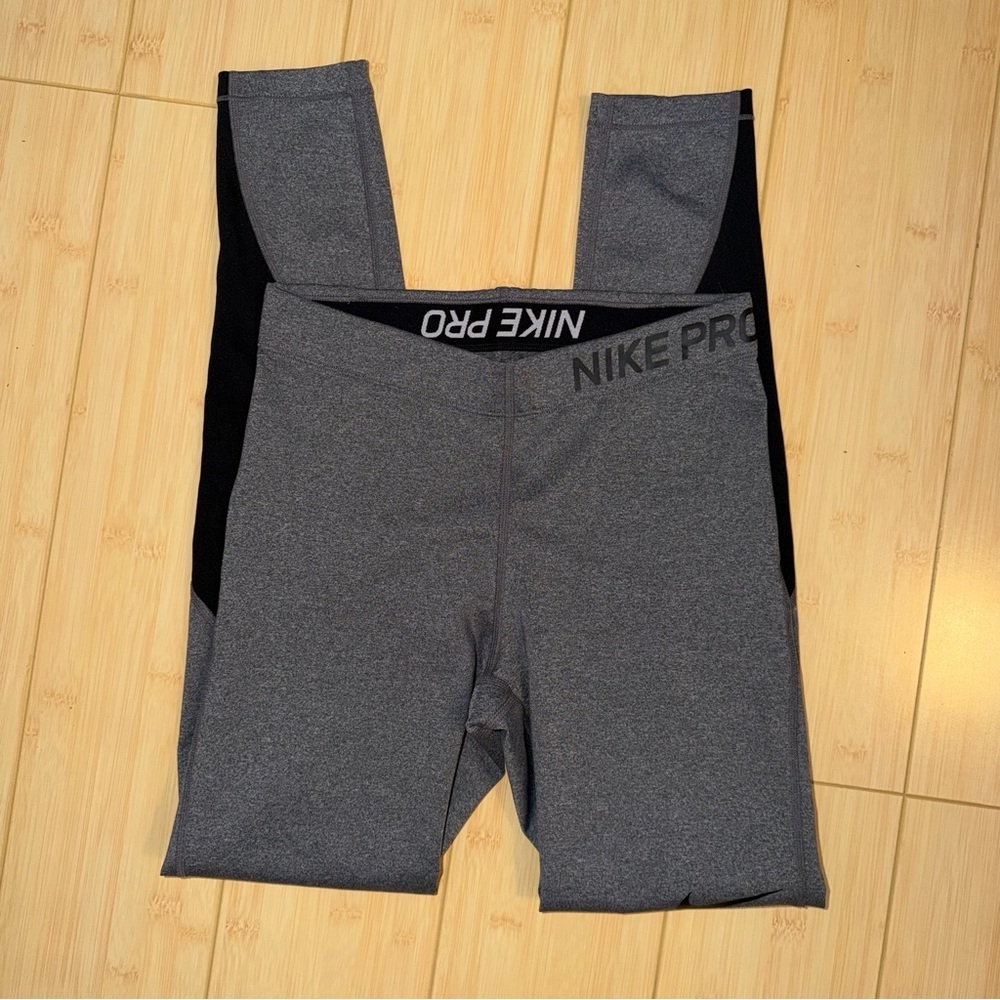 Nike Pro Gray and Black Leggings